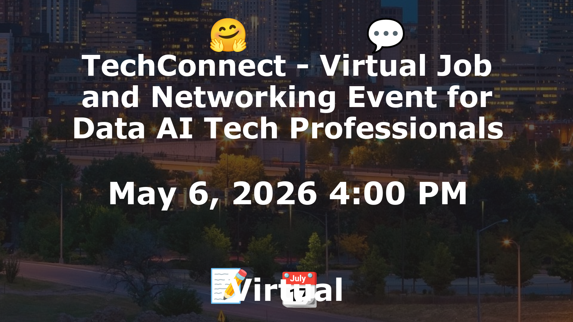 TechConnect - Virtual Job and Networking Event for Data AI Tech Professionals event image